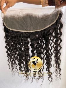 100% cheveux humains naturel noir unique dessiné cheveux vierges tissage Extension 13x4 HD Transparent pour dentelle frontale fournitures indiennes - Product Image 5