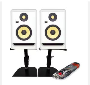 Reeady to Shiip KRK RO 8 G4 9 "2-Way Activee Studiio Moniitor Kiit (Paiir, Blanc) Professional Graade Audiio Performance - Product Image 1