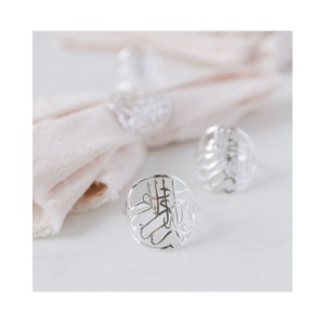 El más vendido Ramadán Musulmanes islámicos Eid Al Fitr Servilletero decorativo Oro Bismillah Servilleteros y soporte al precio más bajo - Product Image 3