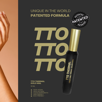 Vernis à ongles thermique doré TTO 20 ml avec huile d'arbre à thé et huiles végétales hydratantes, fortifiantes, antifongiques et nourrissantes