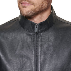 Men's High Street Winter Warm Leather <b>Jacket</b> Breathable Casual Wear <b>Heated</b> Feature Denim Fabric PU Cotton Filling Reasonable - Product Image 6