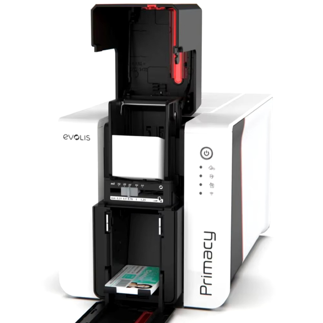 Double-Sided Color Printer Smart Card Printer Evolis Primacy 2 ID Card Printer (dual Side) Automatic Multicolor Newly Automatic