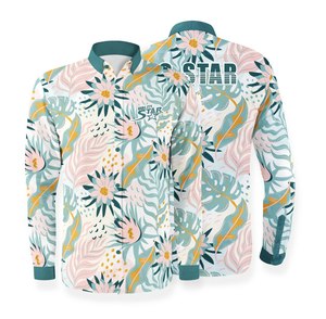 ชุดเดรสลายดอกไม้สำหรับผู้ชาย,เสื้อเชิ้ตแขนยาวมีกระดุมคอปกแบบกำหนดเอง - Product Image 3