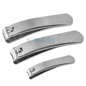 Stainless steel 3 Pieces Nail clipper sharp blade with curved shape handle Professional custom logo nail trimmer for beauty use