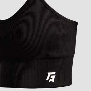 Sujetador Deportivo Cami Sculpt Fitness, Sujetador Deportivo Informal Sin Varillas con Relleno Ajustable, Talla Grande, con Spandex, Estampado Negro, para Entrenamiento Activo - Product Image 3