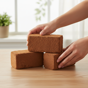 ใยมะพร้าว EC ต่ำ สำหรับการปลูกพืชในสวนและการปลูกพืชแบบไฮโดรโปนิกส์ |   เกรดกึ่งพรีเมียม - Product Image 1