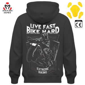 Sudadera con Capucha para Motociclistas, para Hombre, Suave, Resistente al Viento, con Forro Polar, Estilo Casual con Estampado de Motociclista, para Verano e Invierno, Protección y Seguridad - Product Image 2