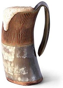 Taza de cuerno de búfalo Natural de alta calidad con asa, diseño moderno ecológico para cerveza, vino, hidromiel y cerveza - Product Image 6