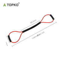 TOPKO-Bandas de resistencia en 8 formas para gimnasio, banda de alta calidad para entrenamiento de fuerza en el hogar, expansor de pecho