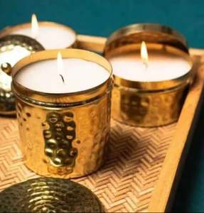 Portavelas galvanizado decorativo para el hogar de tendencia, soporte de vela oxidada para decoración de fiesta de Navidad, hecho a mano, disponible a medida - Product Image 1