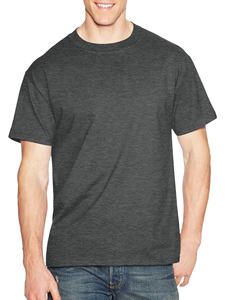 Camiseta 100% de algodón de calidad superior con logotipo personalizado, camiseta transpirable de cuello redondo para hombre, camiseta de media manga de Color gris jaspeado - Product Image 6