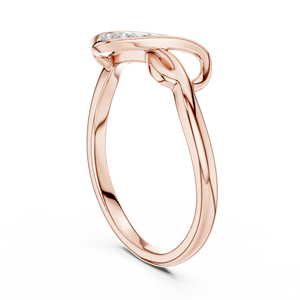 High Shine <b>Resizable</b> 10K Rose Gold Plated Diamond Band <b>Ring</b> Classic Round Brilliant Cut Perfect Unisex Engagement Promise Gift - Product Image 4