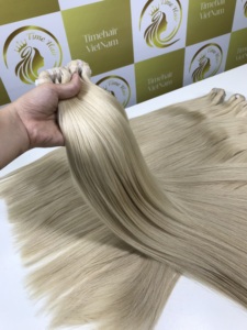 Máquina blanca Doble trama Virgen Extensiones de cabello humano vietnamita Una cabeza Paquetes de encaje recto Virgen Cabello ruso Micro-Link - Product Image 6