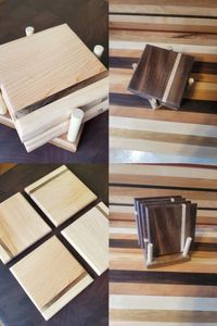 Artisans Qualité Carré Époxy Bois Résine Dessous De Verre Ensemble Océan Effet Décoratif Maison Artisanat pour Usage Promotionnel - Product Image 5