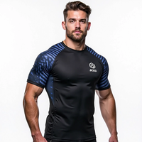 Rashguards BJJ personnalisés de qualité supérieure, impression par sublimation, vêtements d'entraînement durables, MMA, respirants, anti-UV, séchage rapide, coupe intégrale
