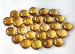 Citrino Amarillo Natural de 3mm-8mm, Cabujón Redondo con Base Plana, Gemas Sueltas Hechas a Mano de Alta Calidad para Joyería - Product Image 3