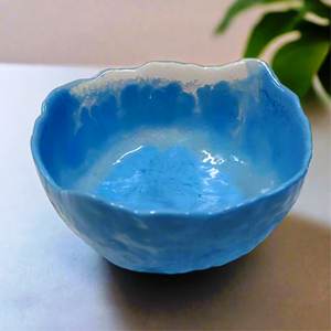 ชามเรซินเสิร์ฟขนาดกลางทำจากเรซิ่นชามเรซินทำด้วยมือและหินอ่อน - Product Image 6