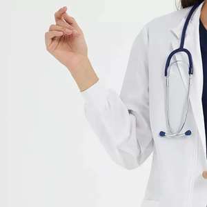 Uniforme de enfermera para mujer de talla grande, tienda de farmacia, bata de laboratorio, blusa de trabajo, bolsillo con cuello en V, ropa de trabajo - Product Image 5