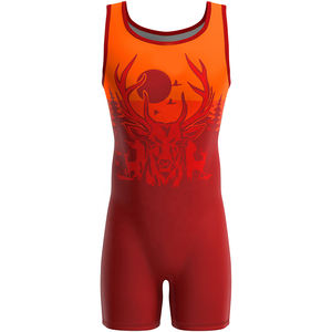 เสื้อมวยปล้ำสำหรับเยาวชนสำหรับผู้ชายพิมพ์ลายซับลิเมชัน - Product Image 6