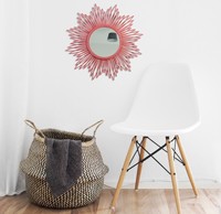 Miroirs muraux en bois de style traditionnel éclairés de haute qualité pour l'intérieur de la maison, emballés dans une boîte en carton, modèle Mulya Mirrors