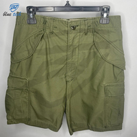 Shorts Cargo Décontractés en Toile Unie pour Hommes avec Logo Personnalisé, Style Streetwear Hip Hop, 100% Coton, Séchage Rapide, Taille Élastique