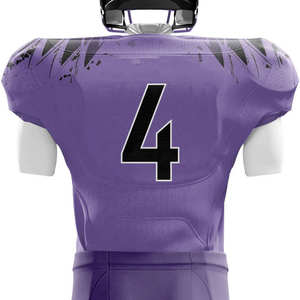 ชุดอเมริกันฟุตบอลสำหรับผู้ใหญ่ขายส่ง แบบแห้งเร็ว แขนสั้น ผ้าโพลีเอสเตอร์ 100% ออกแบบโลโก้ของคุณเองได้ - Product Image 3