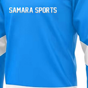 Jersey de hockey de manga corta impreso por sublimación personalizado barato de fábrica estilo Retro Boxy Jersey de hockey sobre hielo de gran tamaño - Product Image 3