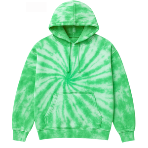 เสื้อสเวตเตอร์แบบสวมหัวมีฮู้ดย้อมสีโอเวอร์ไซส์ผ้าคอตตอนสีสดใสเสื้อผ้าลำลองสำหรับทุกเพศ - Product Image 5