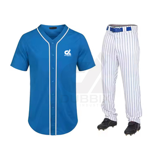 Uniforme de Béisbol Personalizado para Hombre, 100% Poliéster, Impresión por Transferencia de Calor, Patrón 3D, Transpirable, Cuello en V, Servicio OEM - Product Image 1