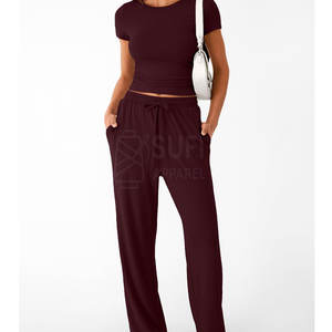 Top Corto de Mujer, Cuello Redondo, Ajustado, Elástico, Tejido Sin Costuras, 100% Poliéster y Spandex, Transpirable, con Logotipo Frontal, para Gimnasio y Yoga - Product Image 1