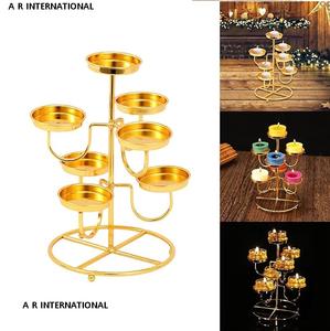 Candelabro de Hierro de 7 Brazos Elegante, Soporte Decorativo de Alambre Metálico para Regalos de Cumpleaños, San Valentín, Navidad y Otros - Product Image 5