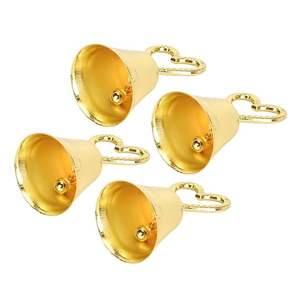 Porta Tarjetas de Mesa Metálico Industrial Personalizable, Portafotos con Diseño de Corazón y Campana, Cierre de Clip, Chapado en Oro, Tradicional - Product Image 3