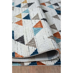 Tapis d'intérieur multicolore moderne HL003 de Netline Home Depot, 100 % polyester, anti-peluches, facile à nettoyer, durable, 80x150 cm, pour chambre à coucher et bureau - Product Image 6