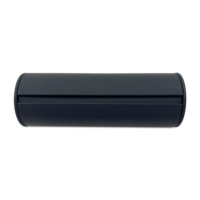 Étui à lunettes de soleil classique en cuir PU noir avec design personnalisable, emballage de luxe 16,7 cm x 6 cm x 6 cm
