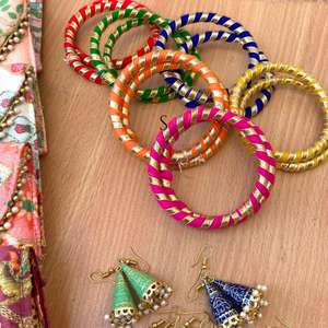 Dernière conception de mariage fait à la main Combo de broderie Cultch avec bracelet et boucles d'oreilles pour cadeaux embrayages pour la fête - Product Image 5