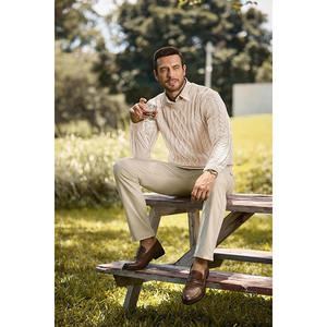 Pull en cachemire respirant à logo personnalisé, design tendance, vente en gros, col rond classique, vêtements pour hommes, logo sur le devant - Product Image 5