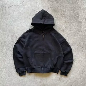 เสื้อฮู้ดซักกรดยูนิเซ็กส์วินเทจสำหรับผู้หญิงมีซิปเสื้อผ้าแนวสตรีทพิมพ์ลายปักดีไซน์เนอร์เสื้อมีฮู้ดซักกรด - Product Image 1