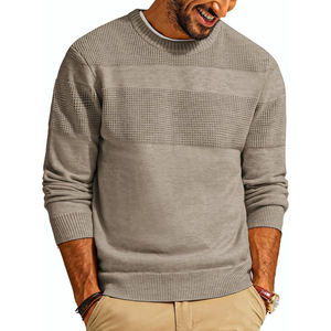 Suéter de Invierno Personalizado para Hombre, Cuello Redondo, Antiencogimiento, Tejido de Punto, Nailon Sólido/Algodón Orgánico, Hecho en Bangladés - Product Image 4