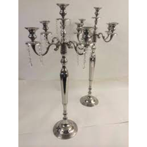 Nouvelle arrivée Forgé Design Métal Candélabre Argent Couleur Antique Style 7 Bras Tenir Cire Chandelier Rose Design Titulaire Pièce Maîtresse - Product Image 2