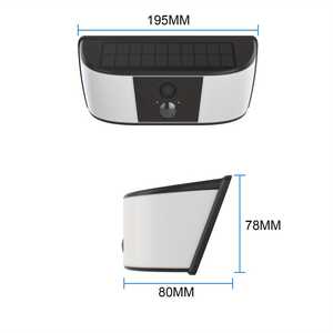 Caméra de sécurité solaire sans fil pour extérieur avec vision nocturne, détection de mouvement, audio bidirectionnel et sirène, format de compression vidéo H.264 - Product Image 1