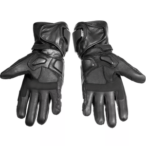 Guantes de moto de cuero para nudillos duros Guantes de moto de estilo guantelete de longitud completa Guantes de moto de cuero para carreras de autos - Product Image 2