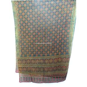 Gros Ajrakh Imprimé Tissu Colorant Naturel Main Bloc Hijab Écharpe 100% Coton Doux et Confortable Dupatta - Product Image 6