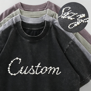 T-shirt classique pour <span class=keywords><strong>homme</strong></span> avec strass, motif imprimé en strass, vêtements personnalisés avec diamants sur strass, T-shirts avec diamants - Product Image 3