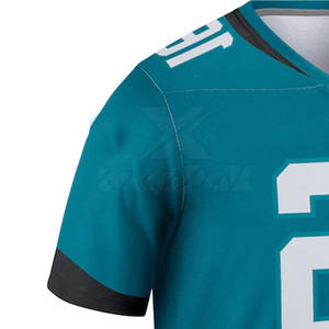 Maillot de football américain respirant de haute qualité, grande taille, manches courtes, imprimé, design personnalisé, vente en gros - Product Image 5