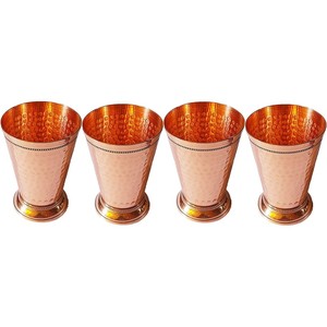 Beautifully Handcrafted 12 Ounce Hammered <b>Copper</b> Moscow Mule and Mint Julep <b>Cup</b> Glass Tumbler - Product Image 1