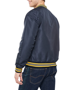 Chaqueta Bomber de satén personalizada de alta calidad, chaqueta Letterman para principiantes, chaqueta Bomber de béisbol Varsity Letterman de satén al por mayor - Product Image 6