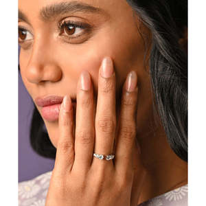 NOVAMART Fine Romantic 925 Sterling Silver Graduation Finger <b>Ring</b> <b>Adjustable</b> Band Zircon Inlay Rhodium Plating Featuring Number - Product Image 3
