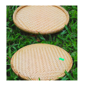 Lowest Price Round Bamboo Flat Winnowing <b>Basket</b>/ Bamboo Flat Tray for Decor Home and for <b>Food</b> in Viet Nam by Vigi Farm - Product Image 3