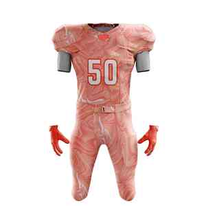 Maillot de football américain grande taille ensemble de sérigraphie en polyester à sublimation meilleur logo de sport uniforme de football américain à l'avant - Product Image 3