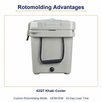 Stampo Rotazionale Personalizzato OEM ODM per Contenitore Termico 42QT Color Kaki, Produzione Diretta in Fabbrica